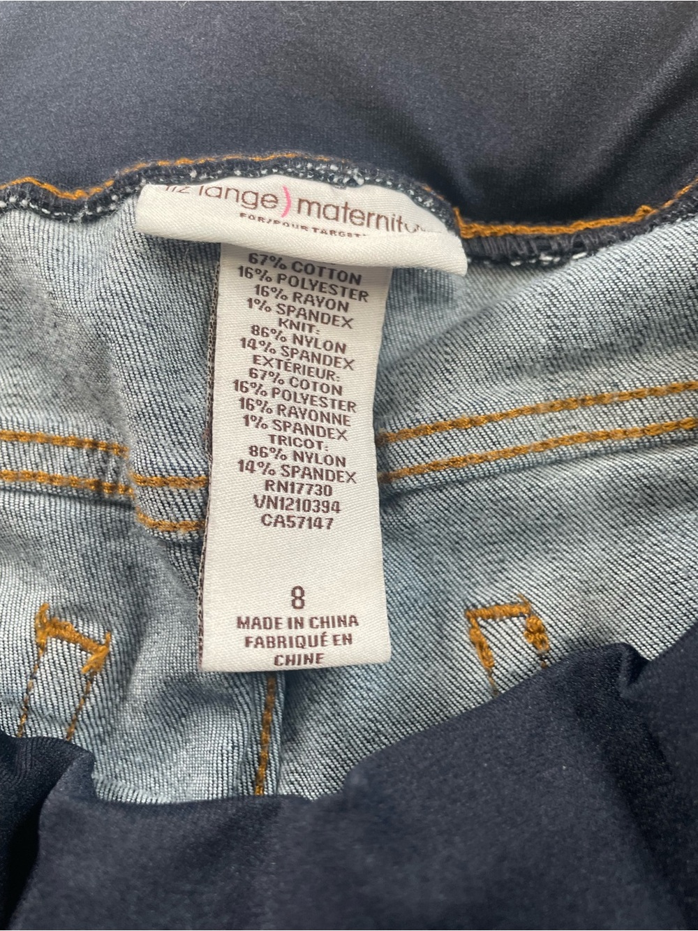 Liz Lange for Target Dark Blue Flare Maternity Jeans Sz 8 Casual - Picture 2 of 11